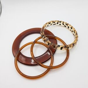 4 Vintage Acrylic Bangles